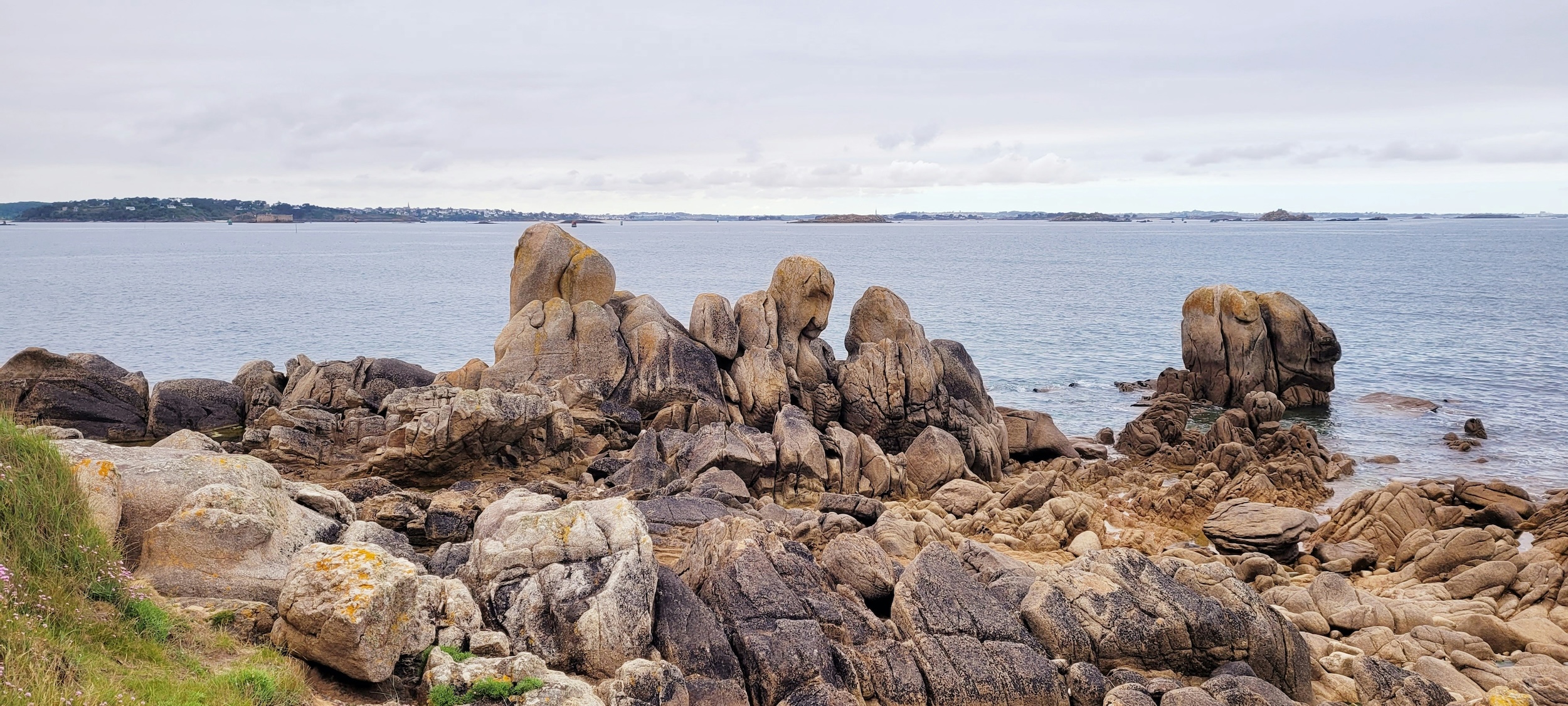 Paysage côtier breton verdoyant, cadre de vie à Pleumeur-Bodou en Côtes-d'Armor